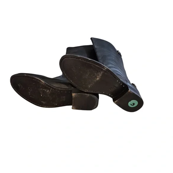 Black FRYE boots size  6 B style 3471368 Melissa Button back zipper - Picture 3 of 6